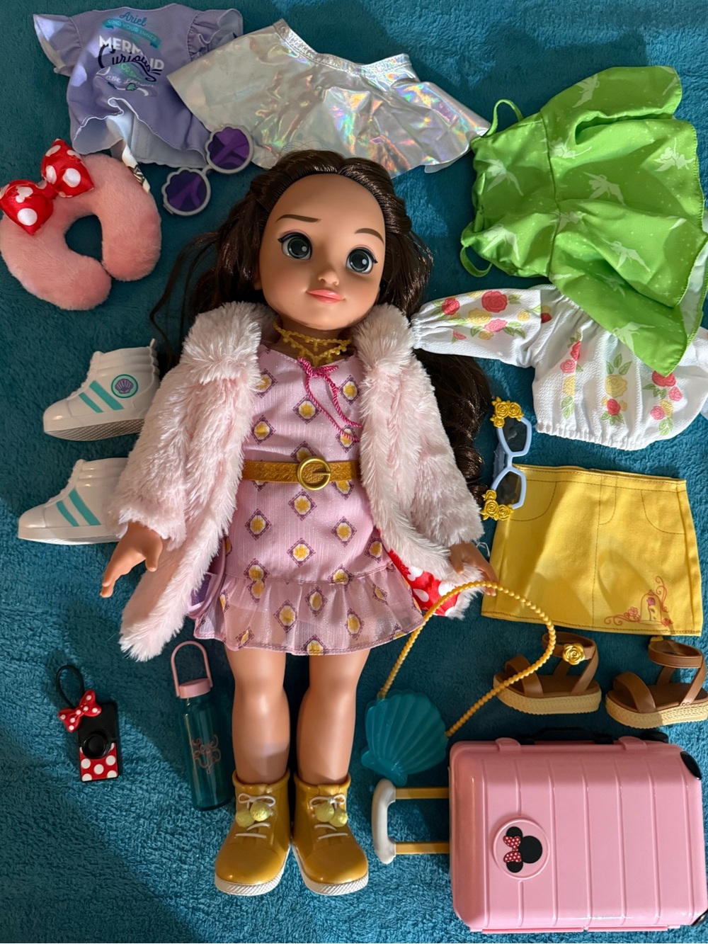 ily 4ever disney doll clothing bundle minnie ariel tinkerbell belle rapunzel 18”